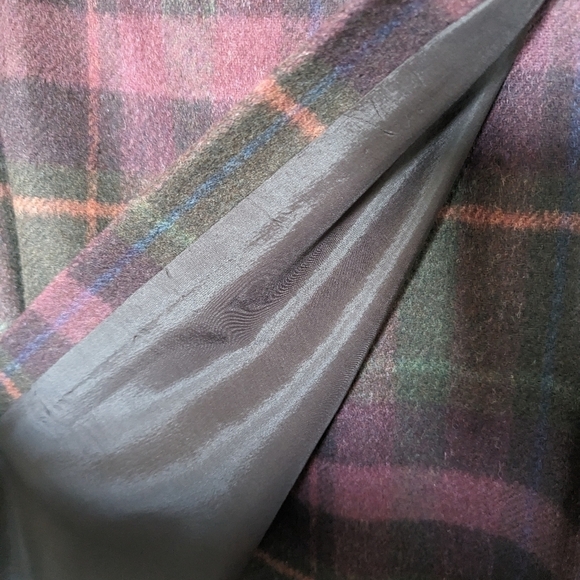 Talbots vintage plaid midi wrap skirt wool blend sz 14 - Picture 5 of 8